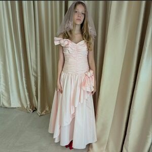 Victor Costa Vintage Blush Pink Formal Dress